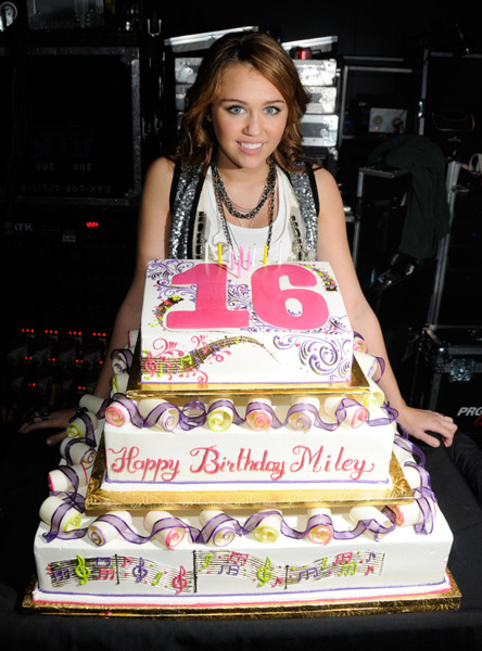 8 Photos of Miley Happy Birthday Cakes