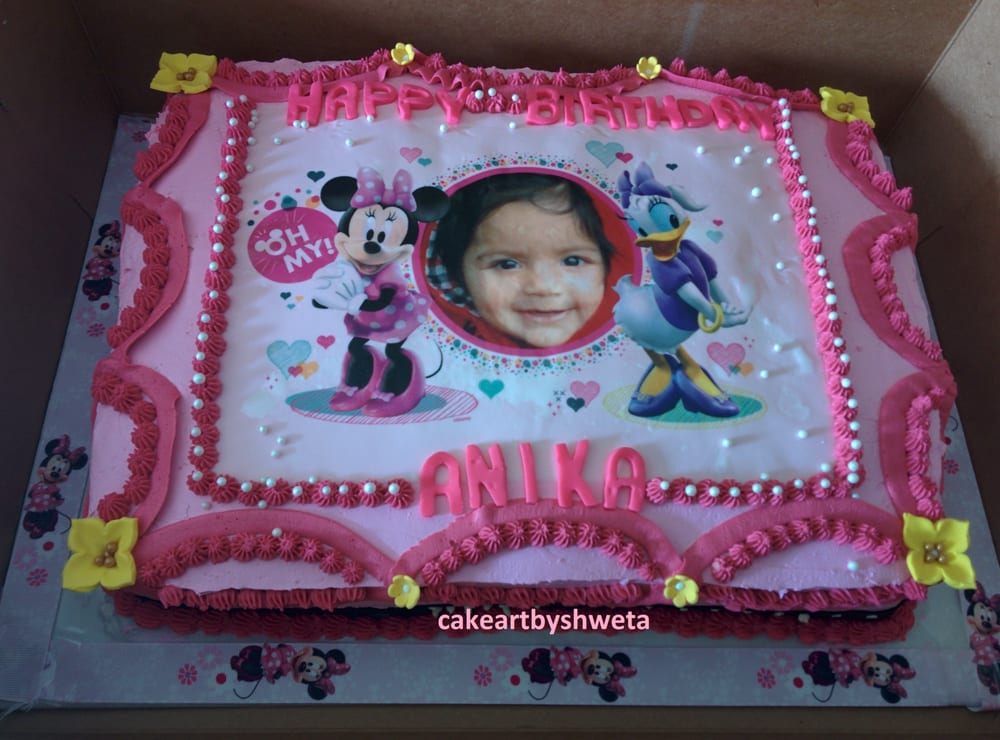 Minnie Mouse 1st Birthday Sheet Cake