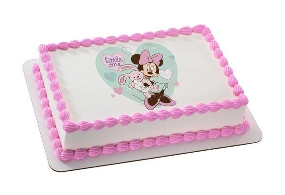 Minnie Mouse Baby Shower Sheet Cake