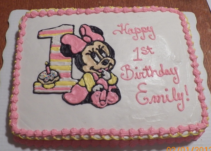 12 Photos of Minnie Mouse Sheet Cakes 1st Birthday