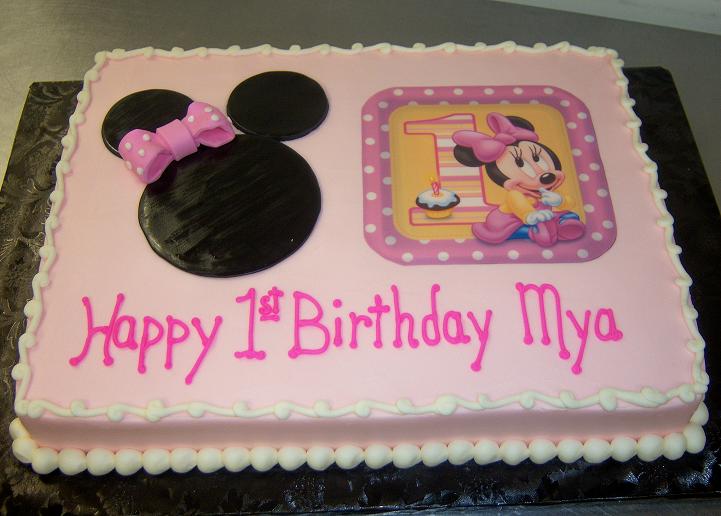 Minnie Mouse Birthday Sheet Cakes