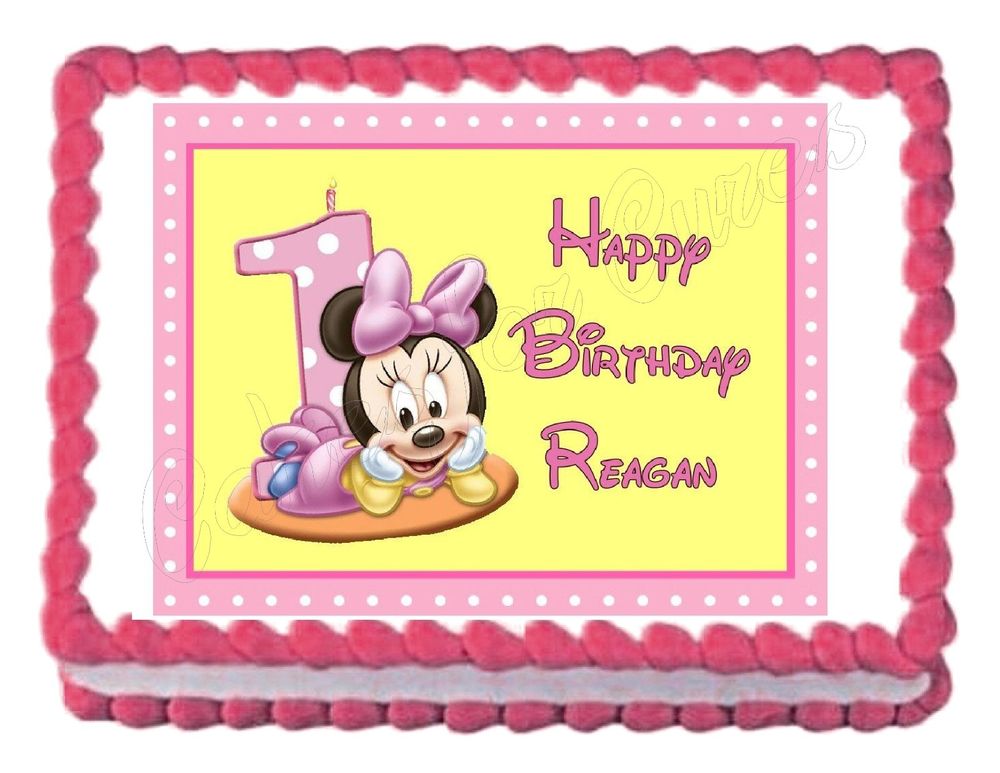 Minnie Mouse Birthday Sheet Cakes