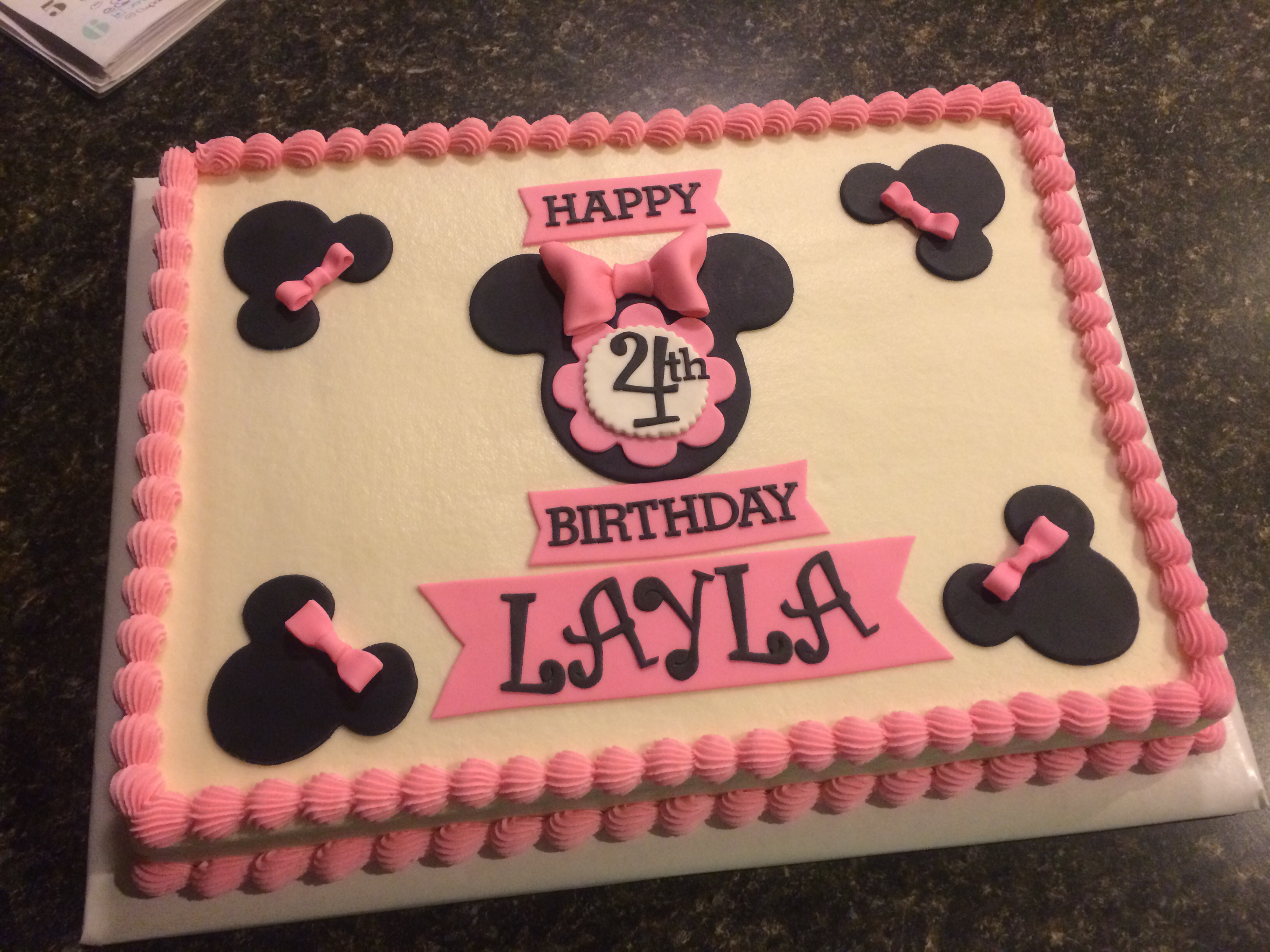 Minnie Mouse Sheet Cake