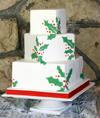 Modern Christmas Wedding Cakes