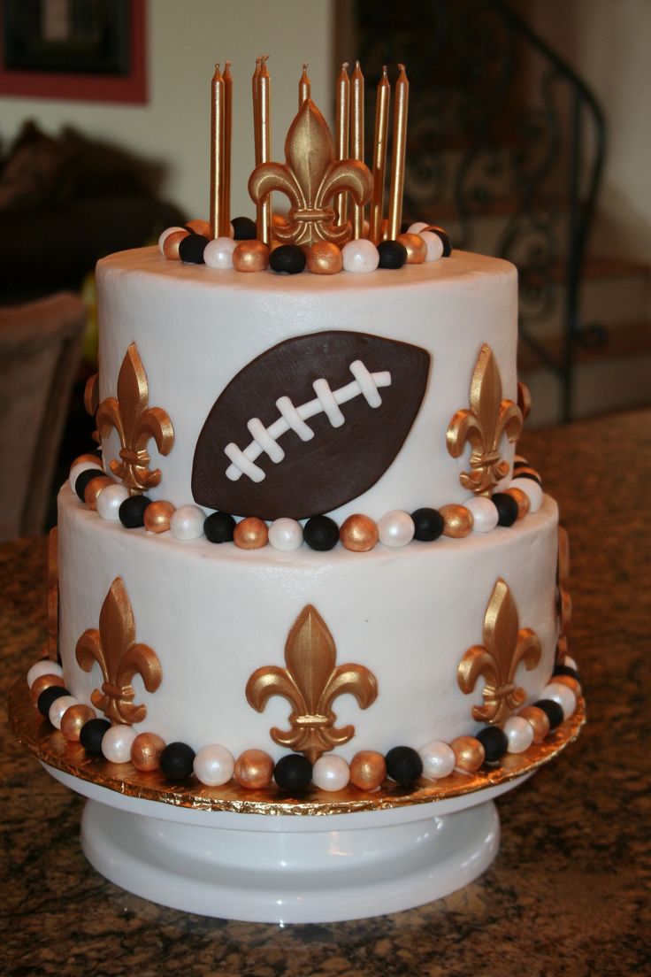 New Orleans Saints Birthday Cake