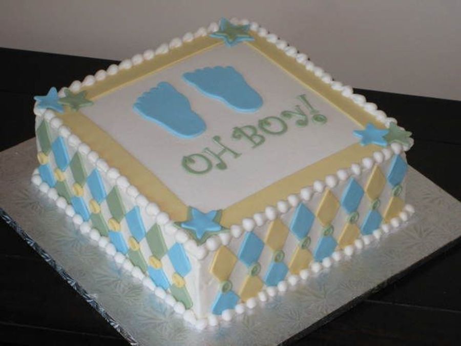 OH Boy Baby Shower Cake