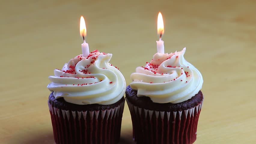 One Cupcake with Candle