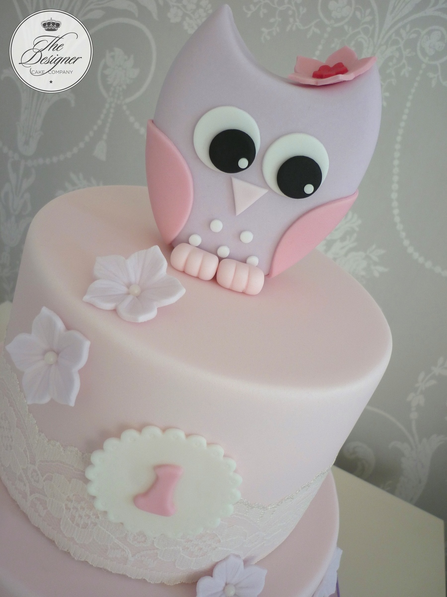 Owl 1st Birthday Cake