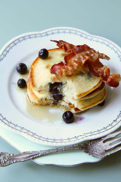 Pancakes with Syrup and Bacon