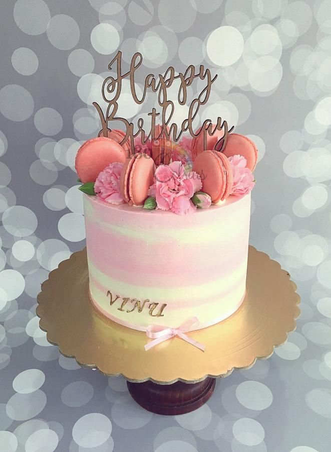 Pink Buttercream Birthday Cakes