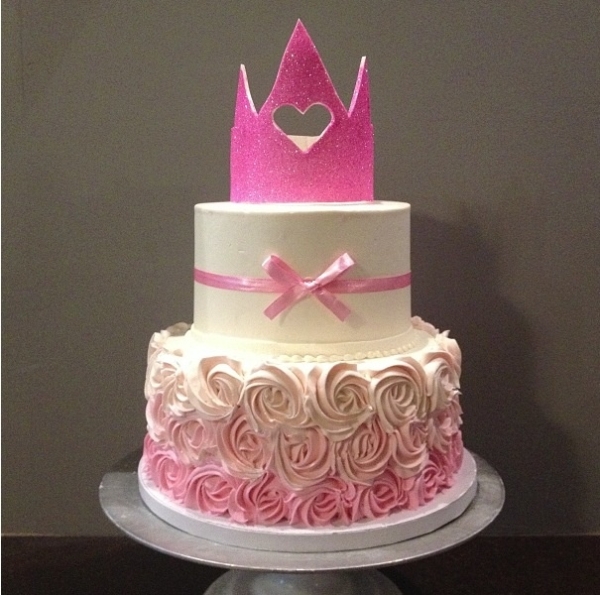 Pink Buttercream Princess Cake