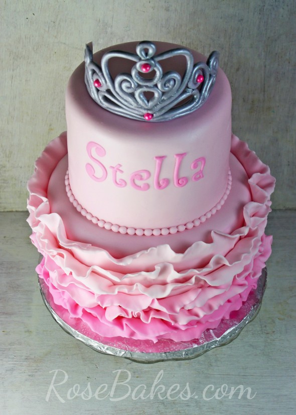 Princess Tiara Cake with Ruffle