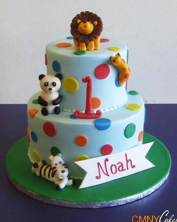 Safari First Birthday Cake