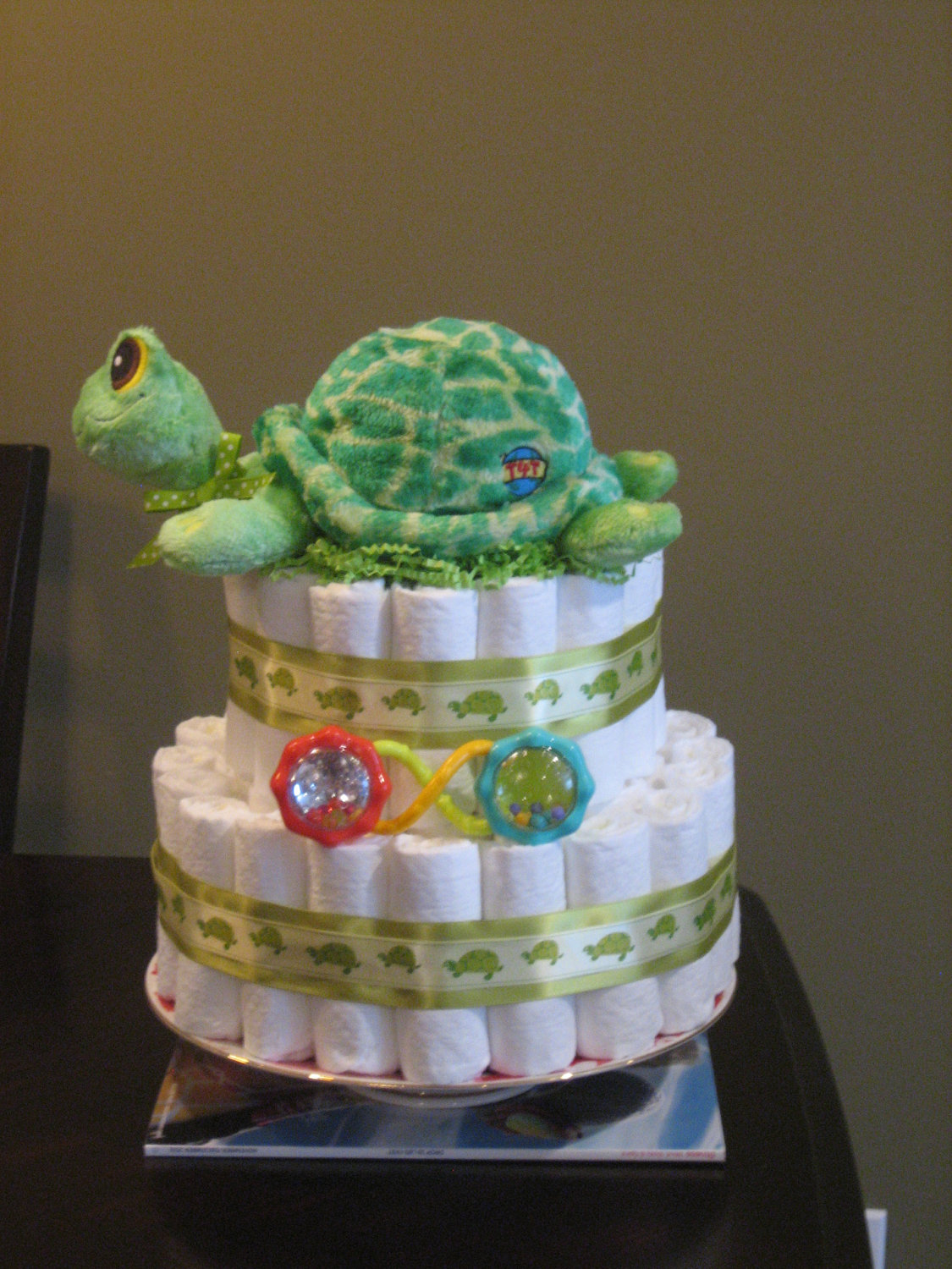 Sea Turtle Baby Shower Diaper Cake