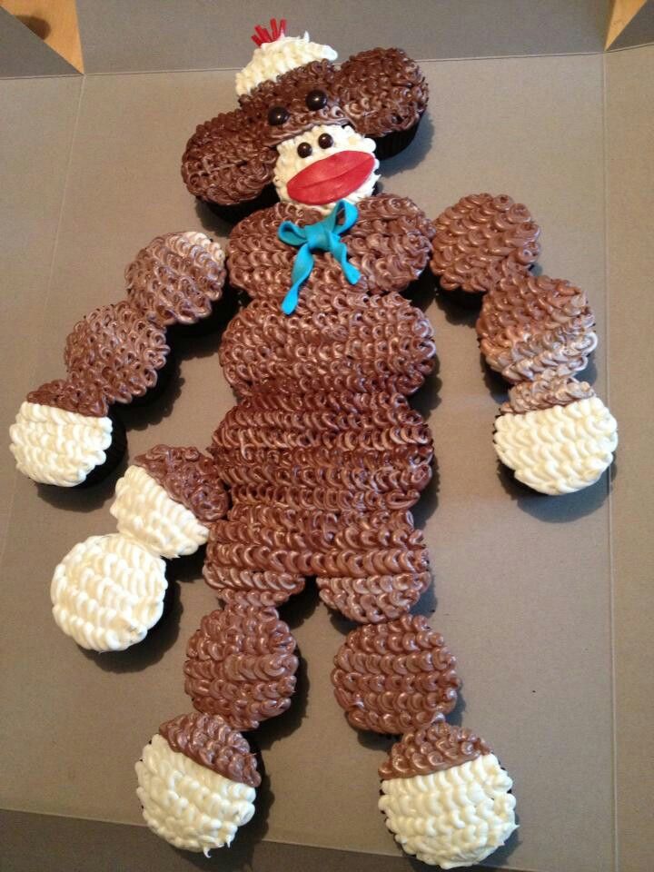 Sock Monkey Cupcakes