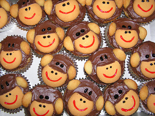 Sock Monkey Cupcakes