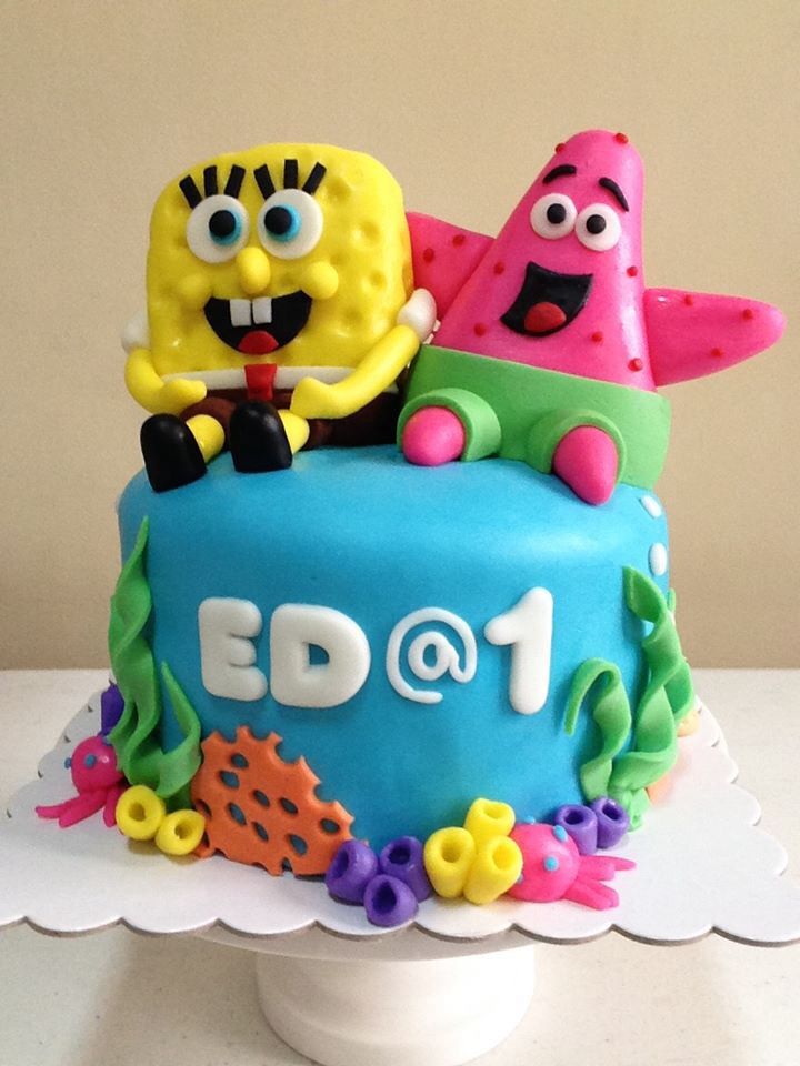 Spongebob and Patrick Birthday Cake