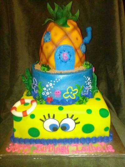 9 Photos of First Birthday Cakes For Girls With Spongebob