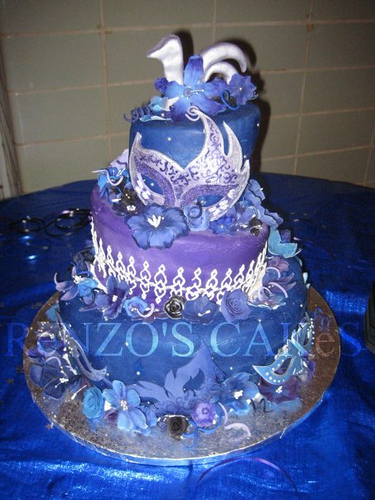 Sweet 16 Masquerade Cake