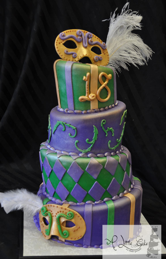 Sweet 16 Masquerade Cake