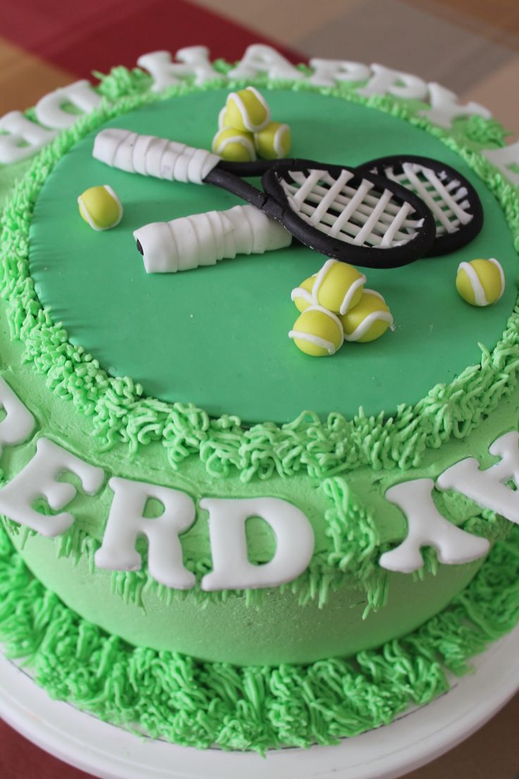 Tennis Themed Birthday Cake