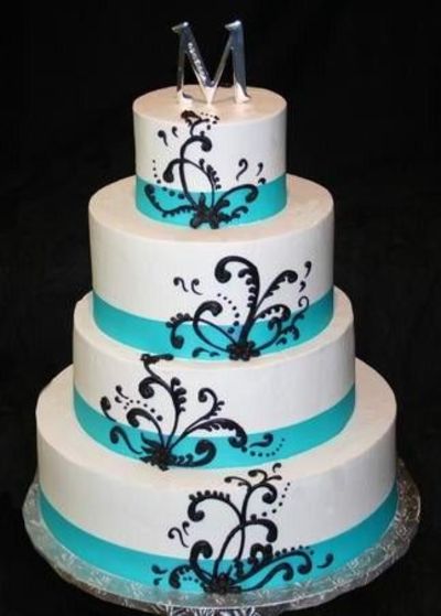 11 Photos of Blue And Black Elegant Birthday Cakes