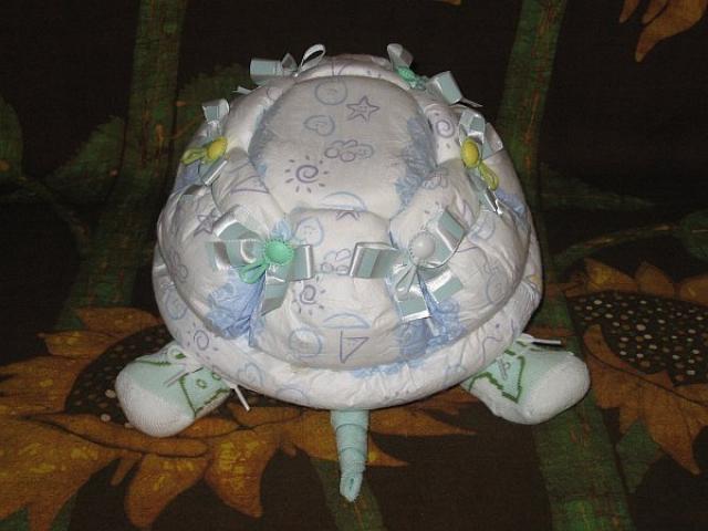 Turtle Diaper Cake Instructions