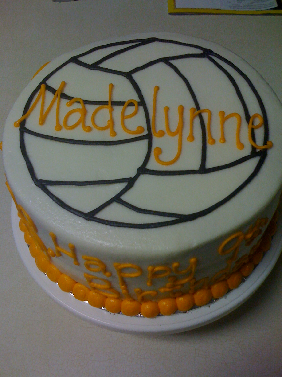 Volleyball Birthday Cake