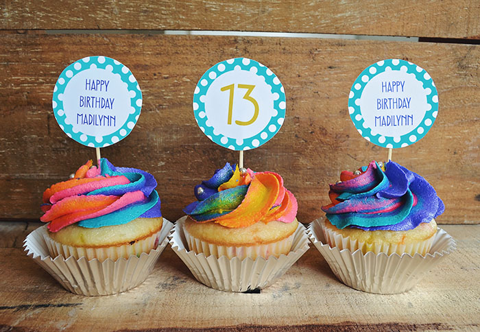 13th Birthday Cupcakes