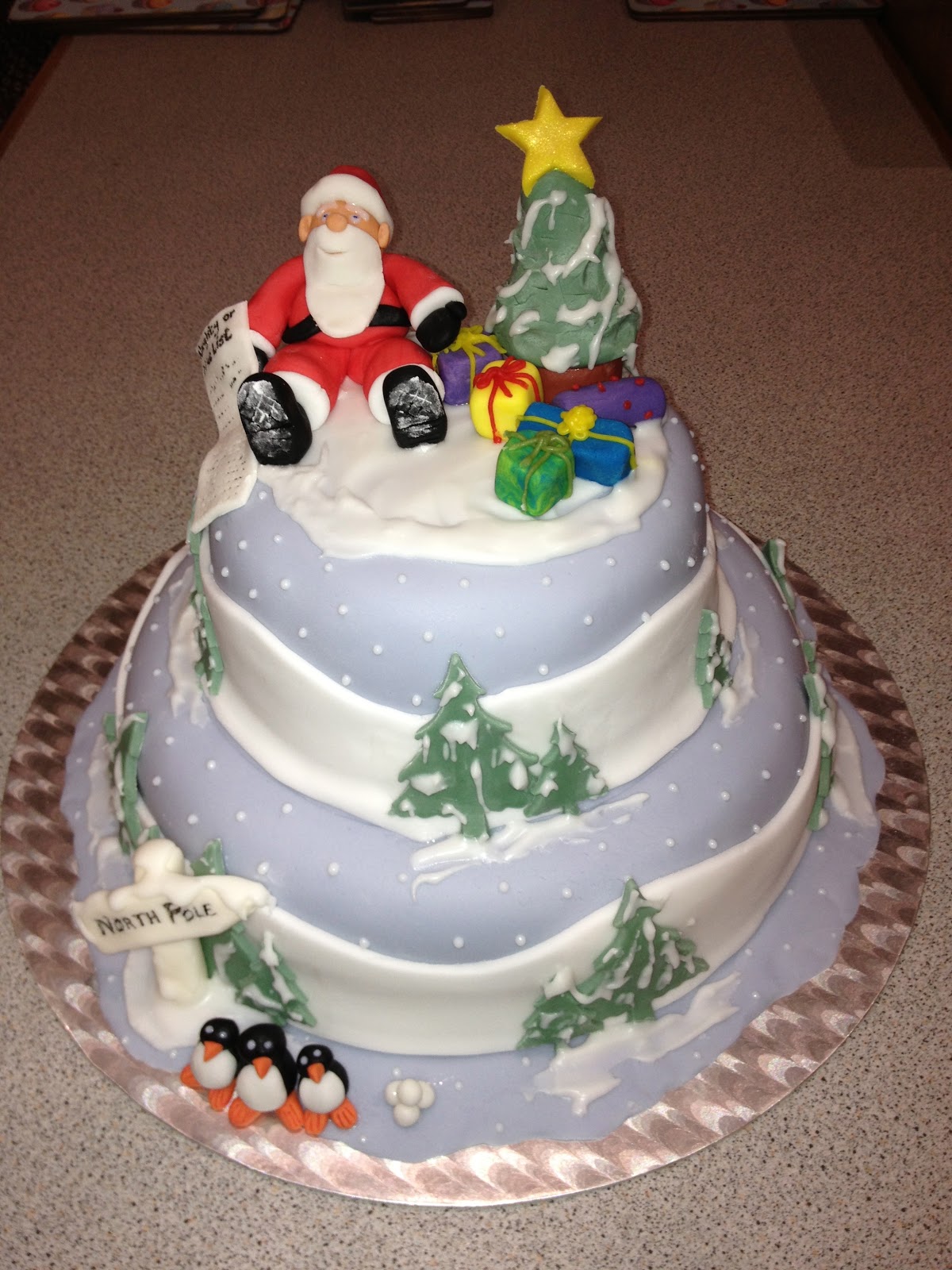 2 Tier Christmas Cake