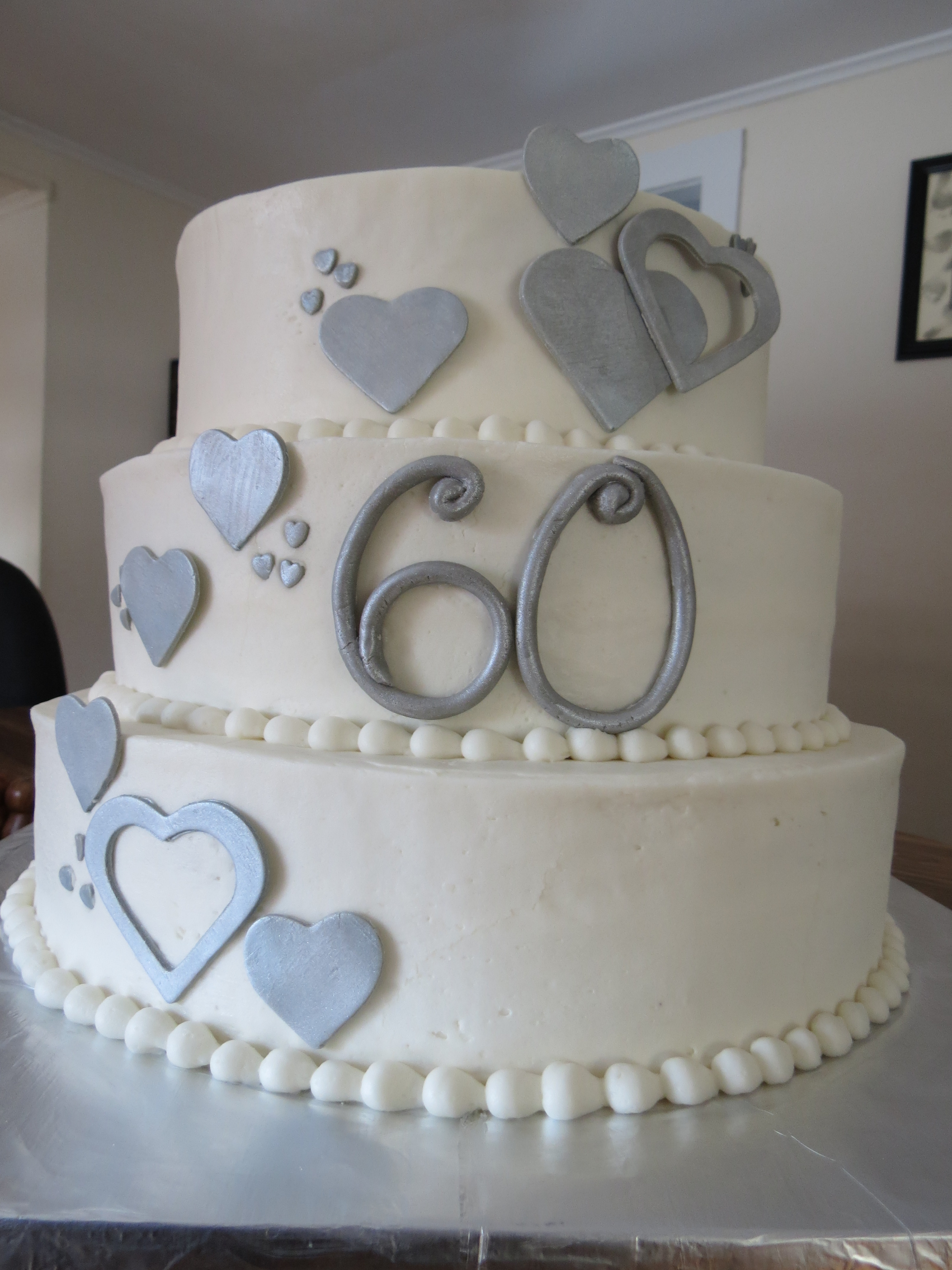 60th Wedding Anniversary Cake