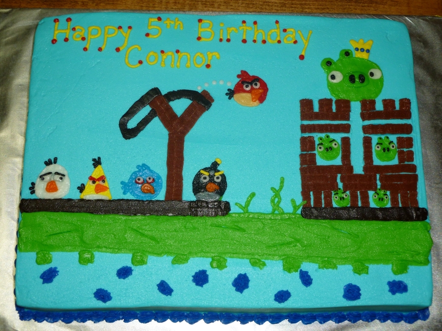 Angry Birds Sheet Cake