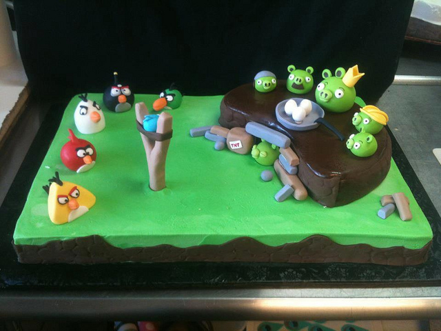 Angry Birds Sheet Cake