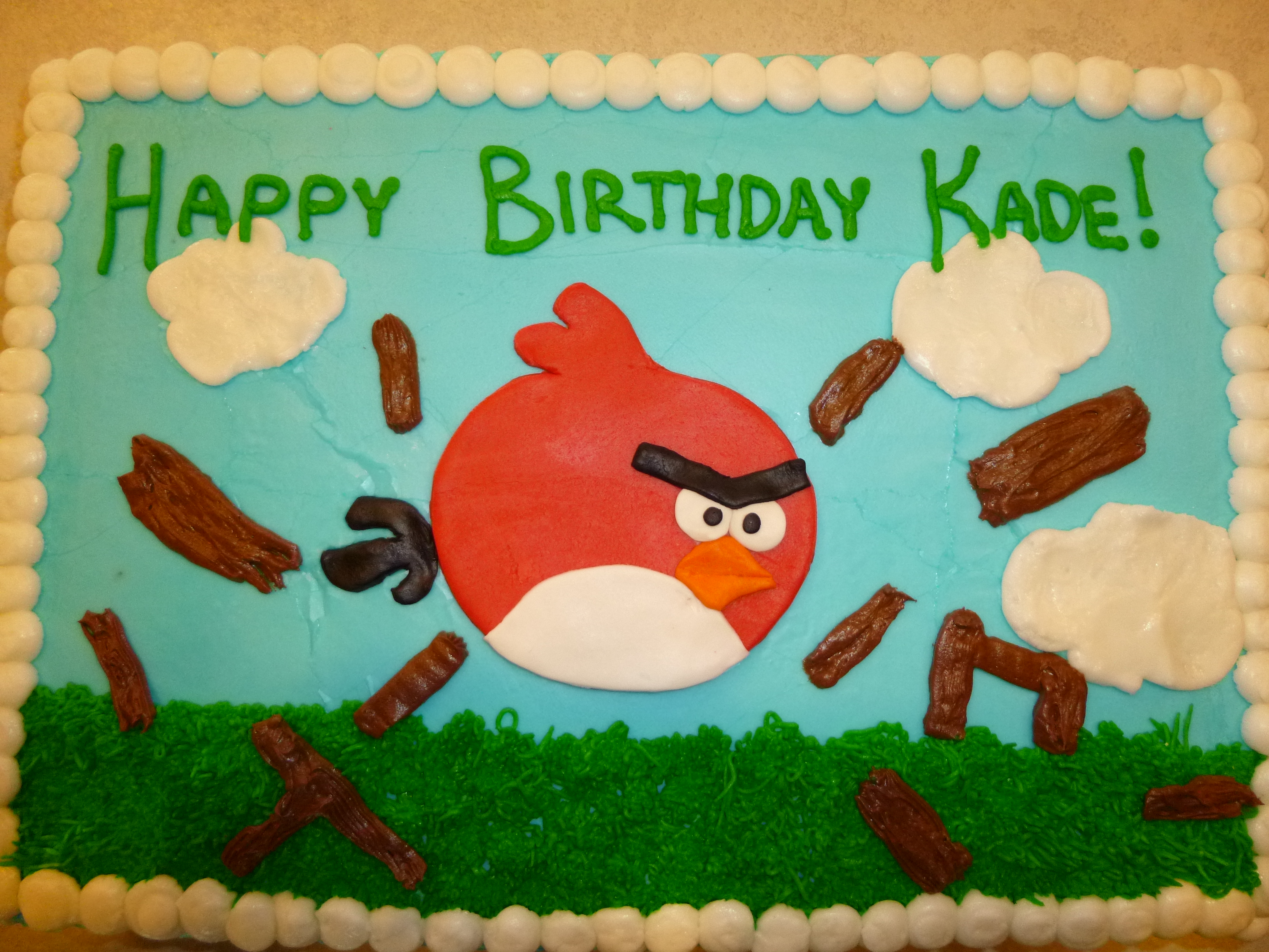 Angry Birds Sheet Cake