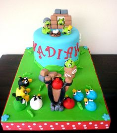 Angry Birds Sheet Cake