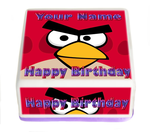 Angry Birds Sheet Cake