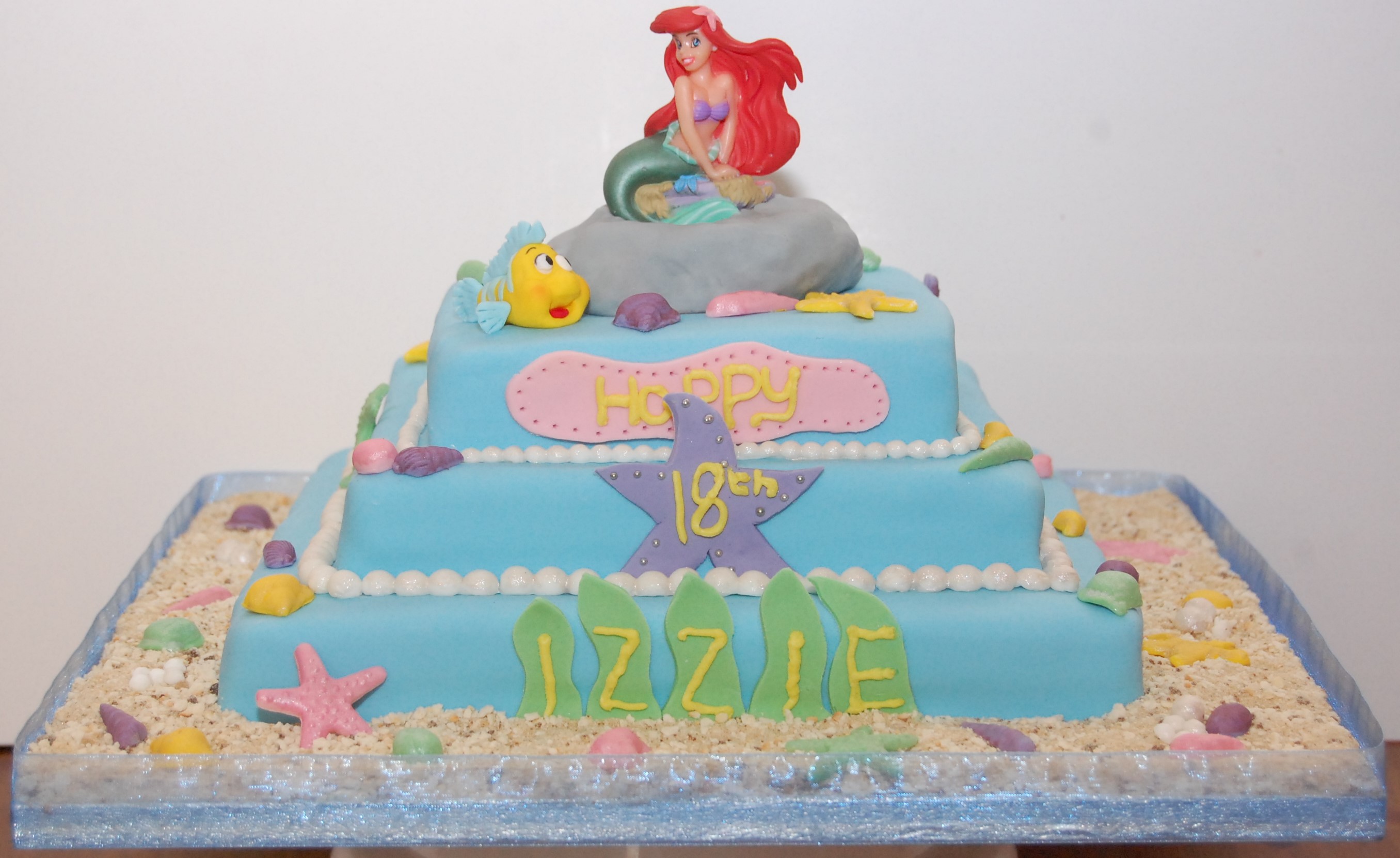 Ariel Little Mermaid 2 Tier Cakes