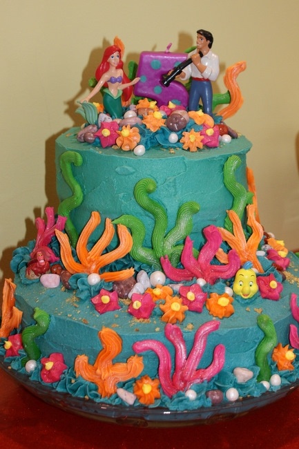 Ariel Little Mermaid Birthday Cake