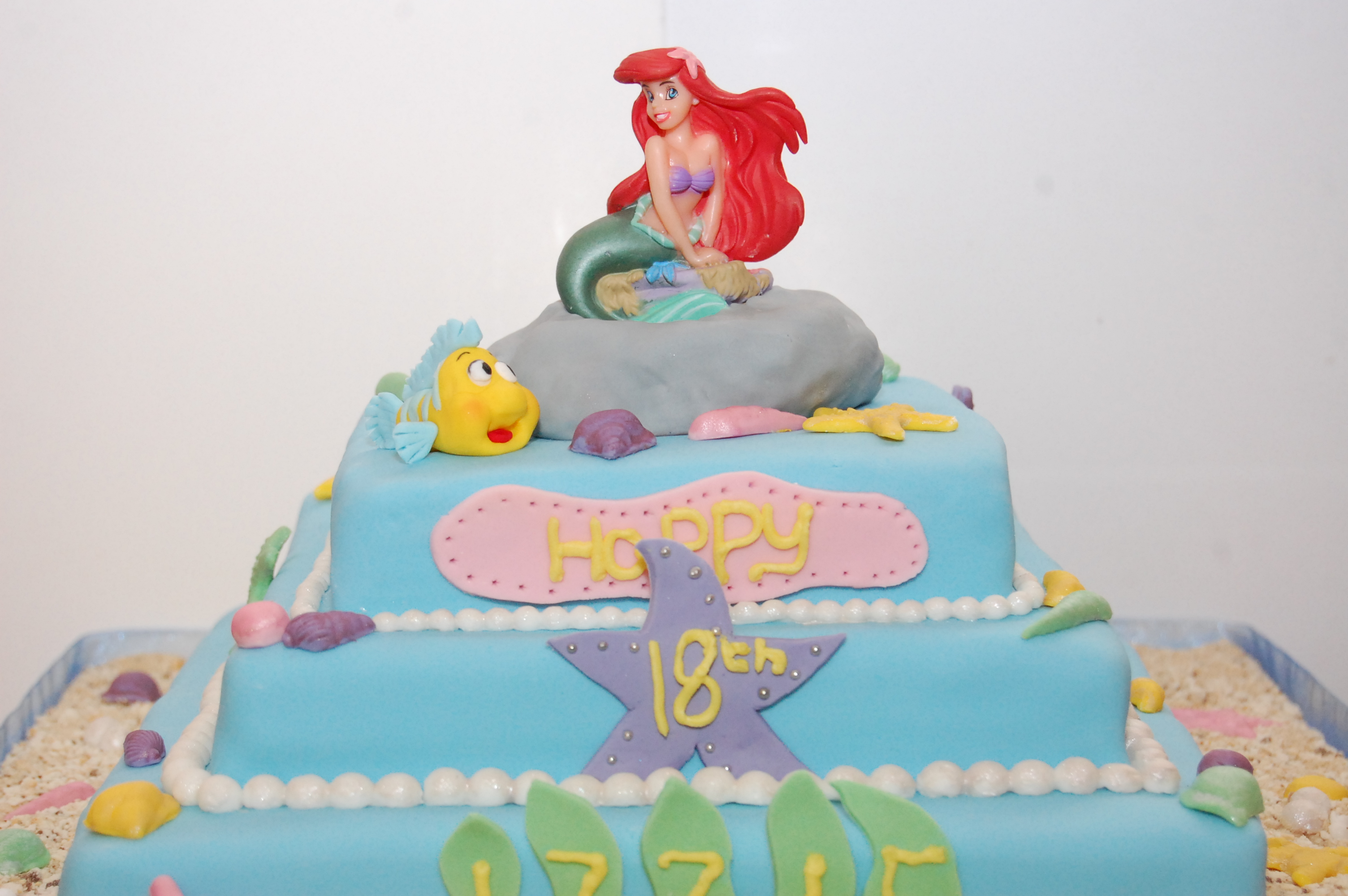 Ariel Little Mermaid Birthday Cake