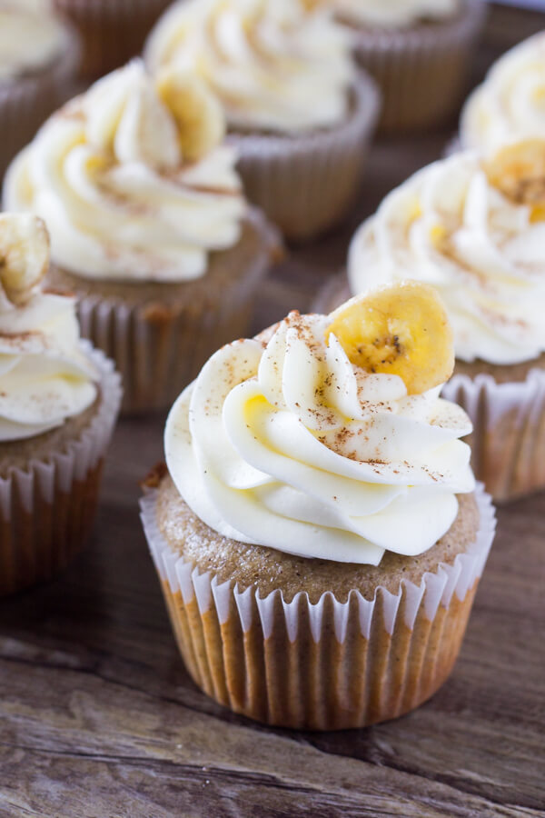 Banana Cupcakes with Cream Cheese Frosting