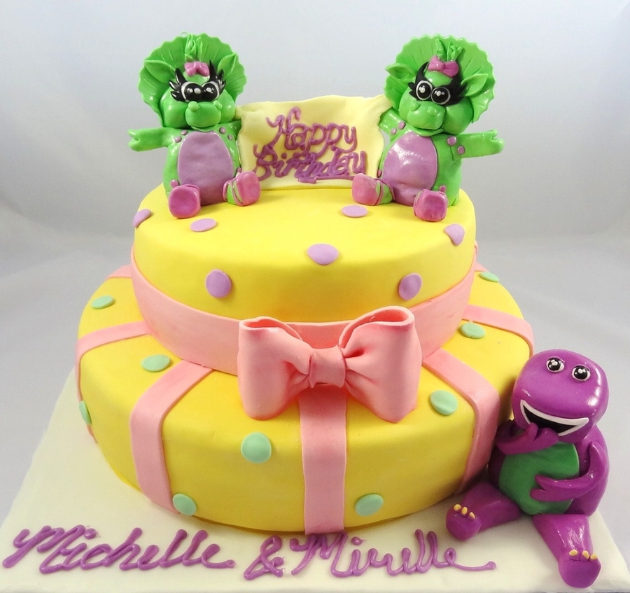 Barney Baby Bop Cake