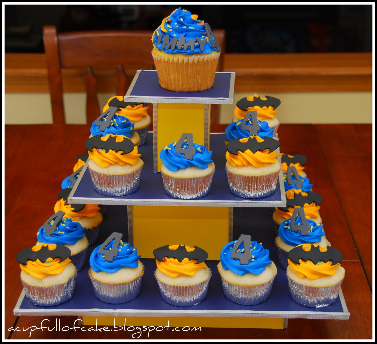 Batman Cupcake Birthday Cake Ideas