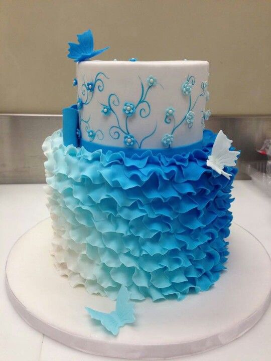 Beautiful Blue Cake