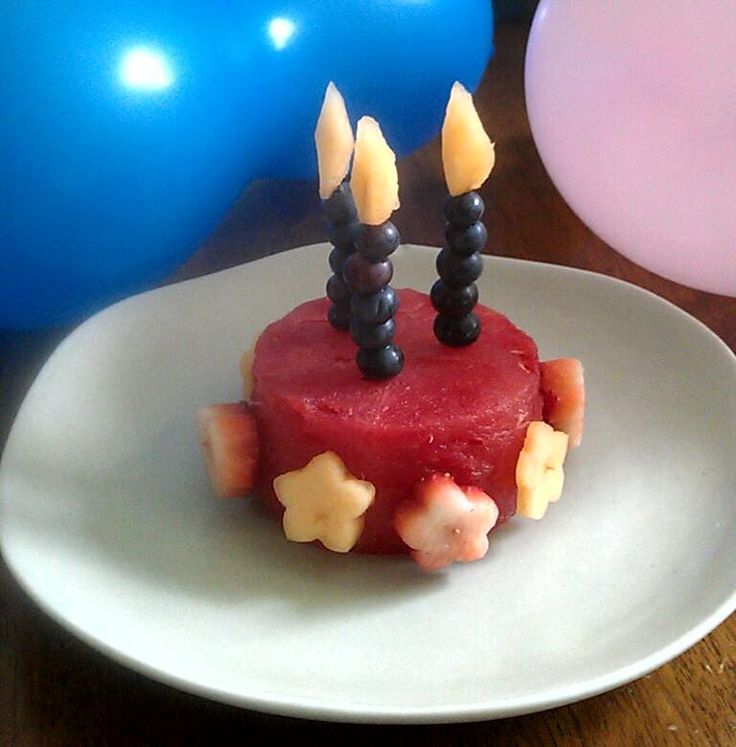 Birthday Cake Made with Fruit