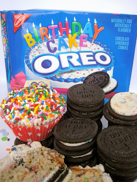 Birthday Cake Oreo Cupcakes