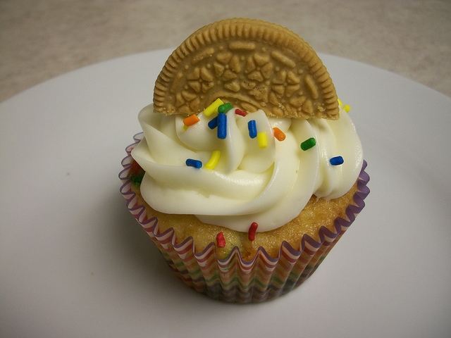 Birthday Cake Oreo Cupcakes