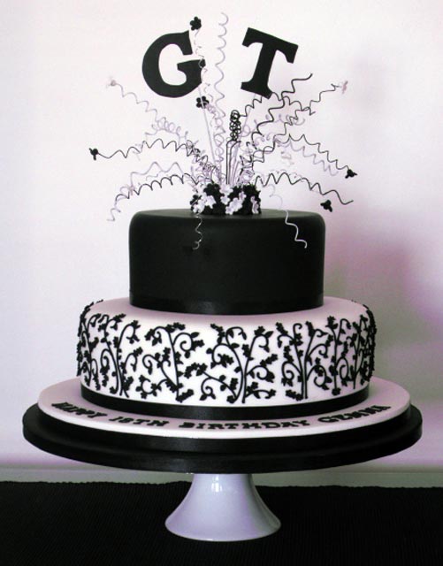 Black and White Birthday Cake Ideas