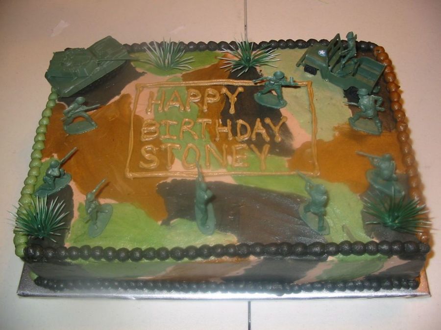 Boys Army Birthday Cake