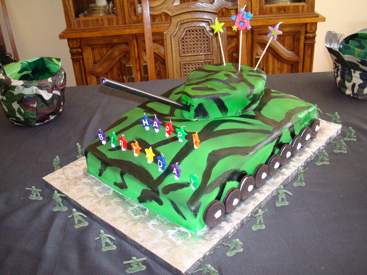 Boys Army Birthday Cake