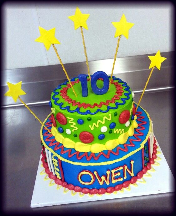 Bright Colors Birthday Cake